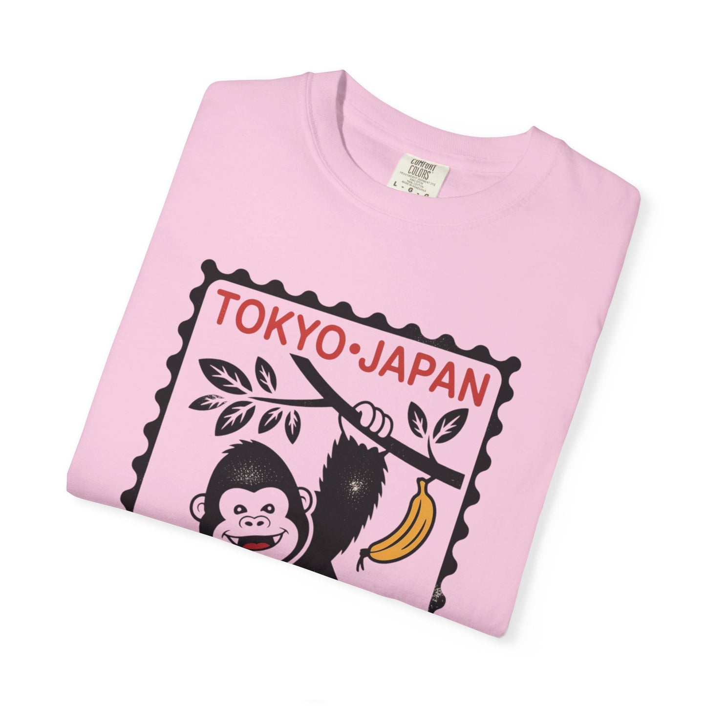 Tokyo Banana Gorilla Tee – Japanese Stamp-Inspired Comfort Colors T-Shirt