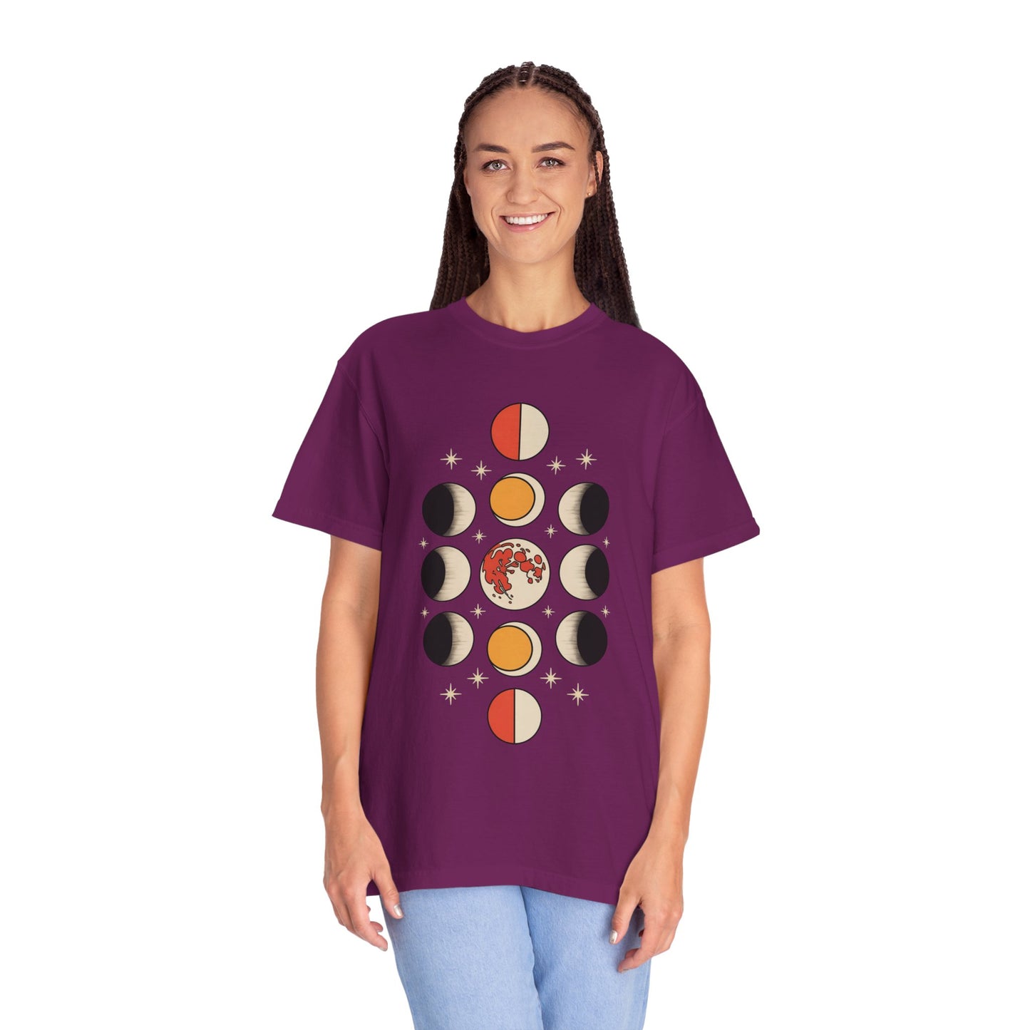 Lunar Phases Tee – Vintage Moon Cycle Graphic Shirt