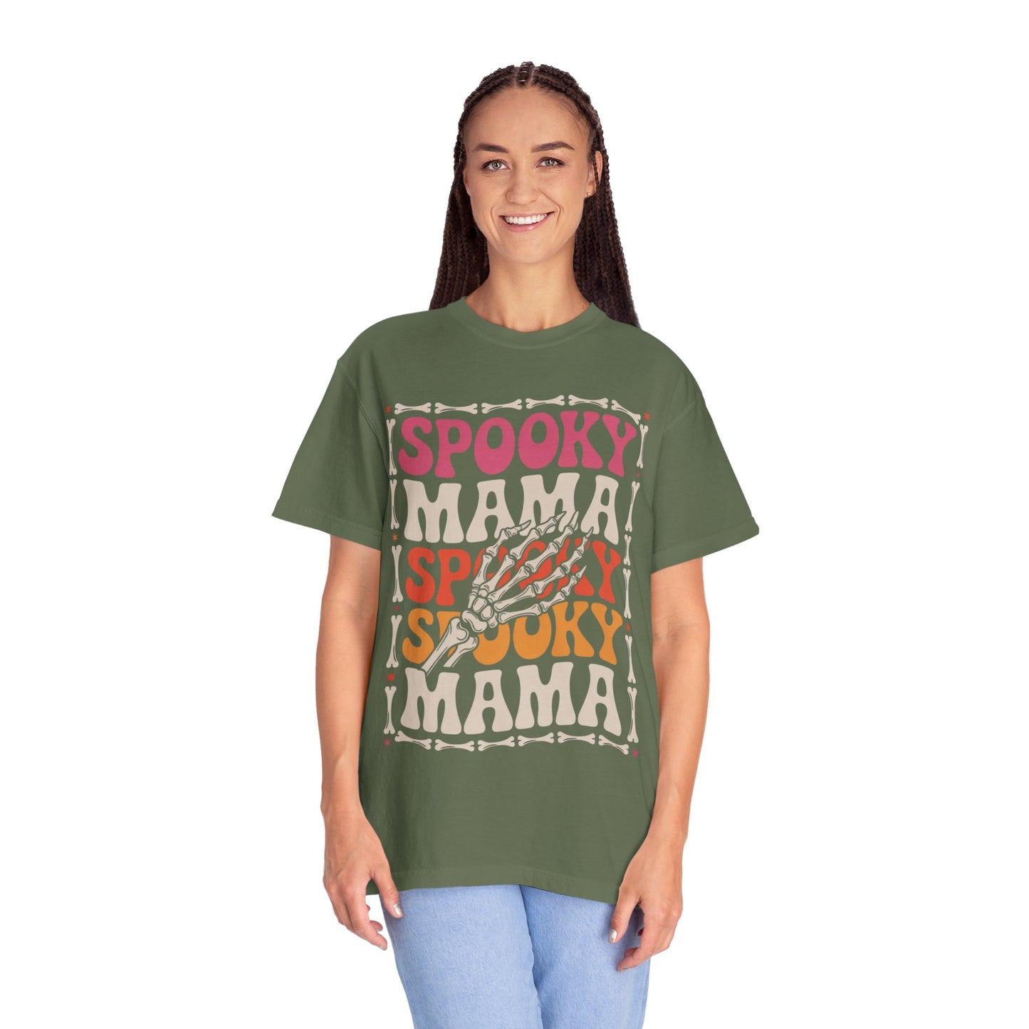 Spooky Mama Tee – Retro Halloween Skeleton Shirt