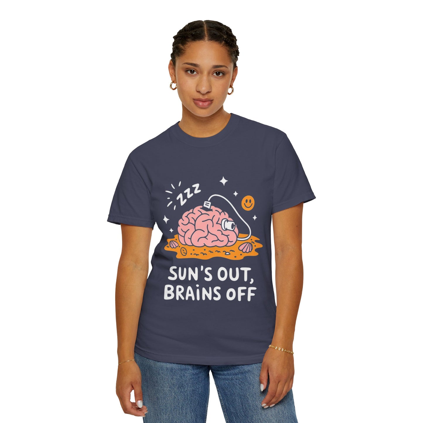 Sun’s Out, Brains Off Tee – Funny Summer Beach Brain Shirt
