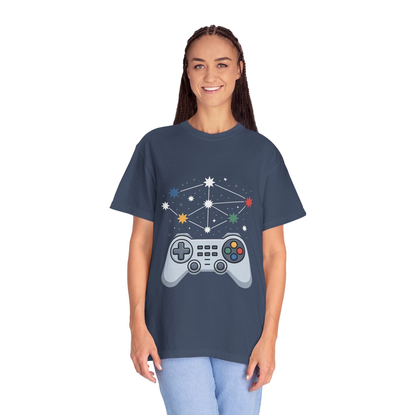 Game Galaxy Tee – Cosmic Gaming Controller Comfort Colors T-Shirt