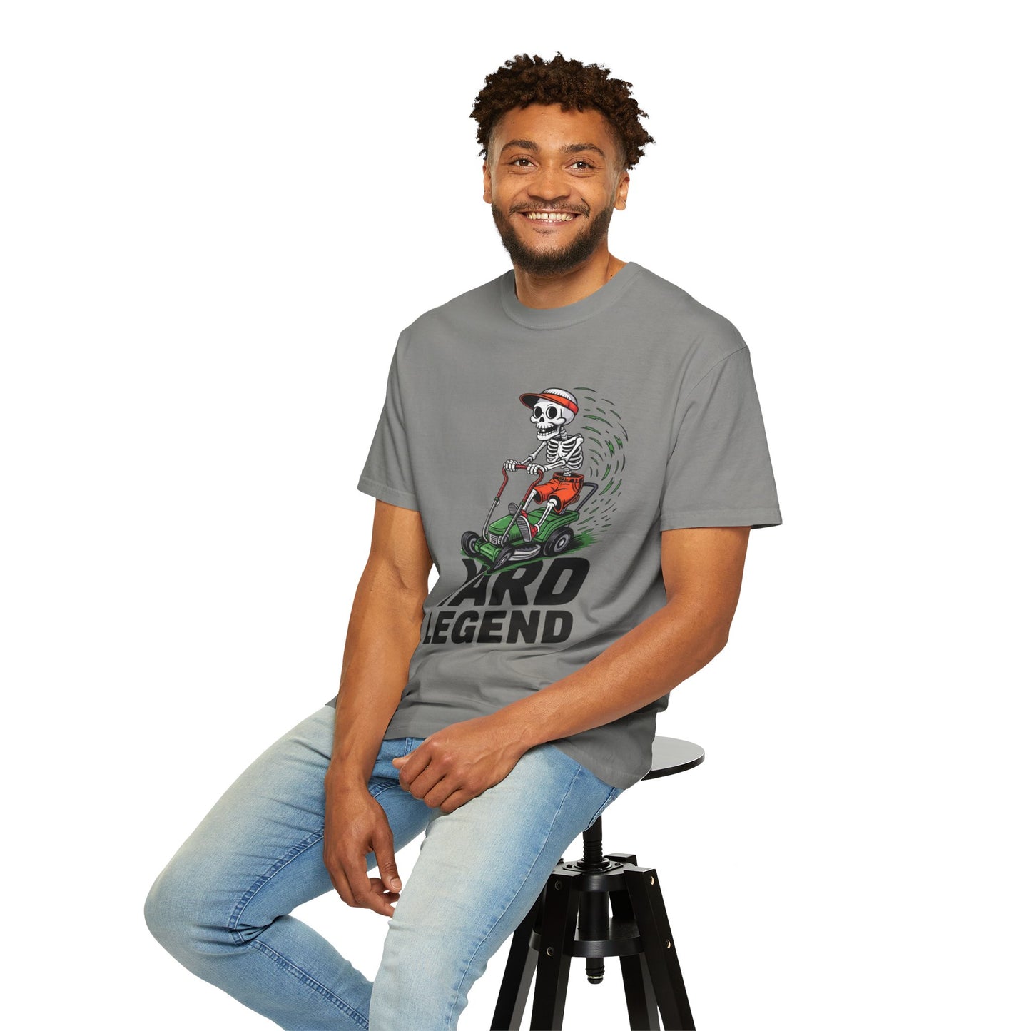 Yard Legend Skeleton Tee – Funny Lawn Mowing Comfort Colors T-Shirt
