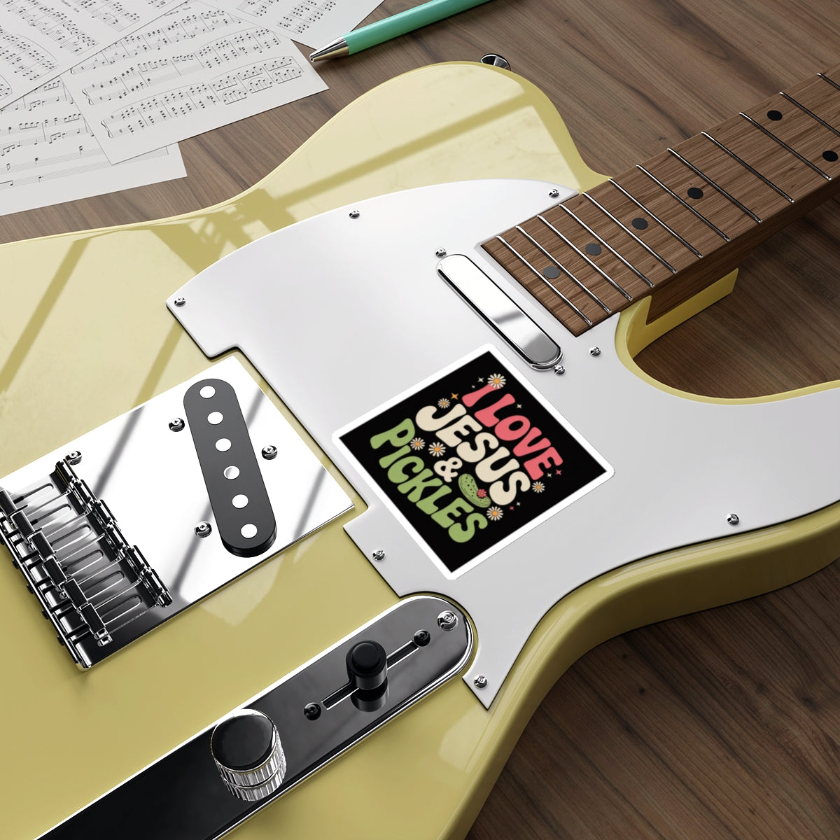 I Love Jesus & Pickles Sticker – Die-Cut Vinyl Sticker