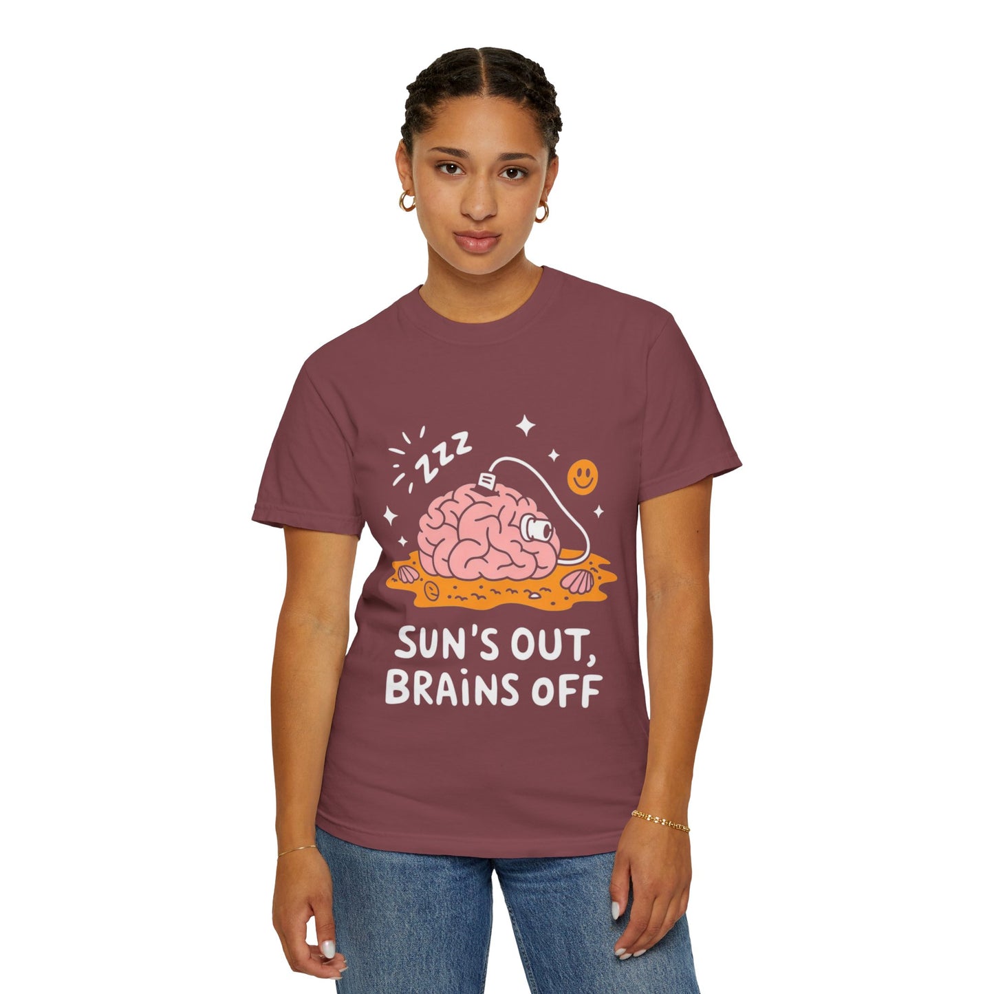Sun’s Out, Brains Off Tee – Funny Summer Beach Brain Shirt