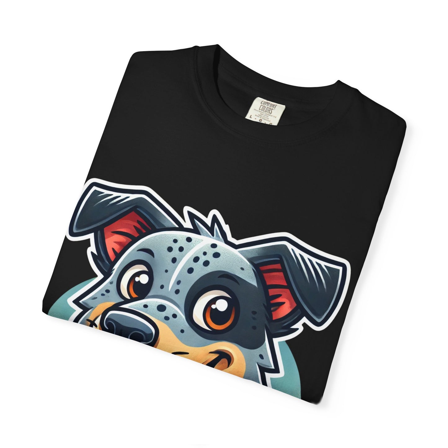 Comfort Colors Unisex Garment-Dyed T-Shirt | Hand-Drawn Blue Heeler (Australian Cattle Dog) Graphic Tee