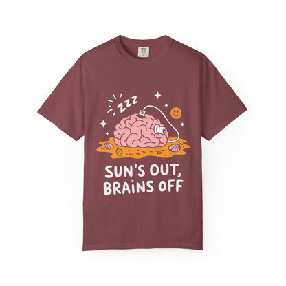 Sun’s Out, Brains Off Tee – Funny Summer Beach Brain Shirt