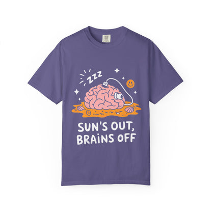 Sun’s Out, Brains Off Tee – Funny Summer Beach Brain Shirt