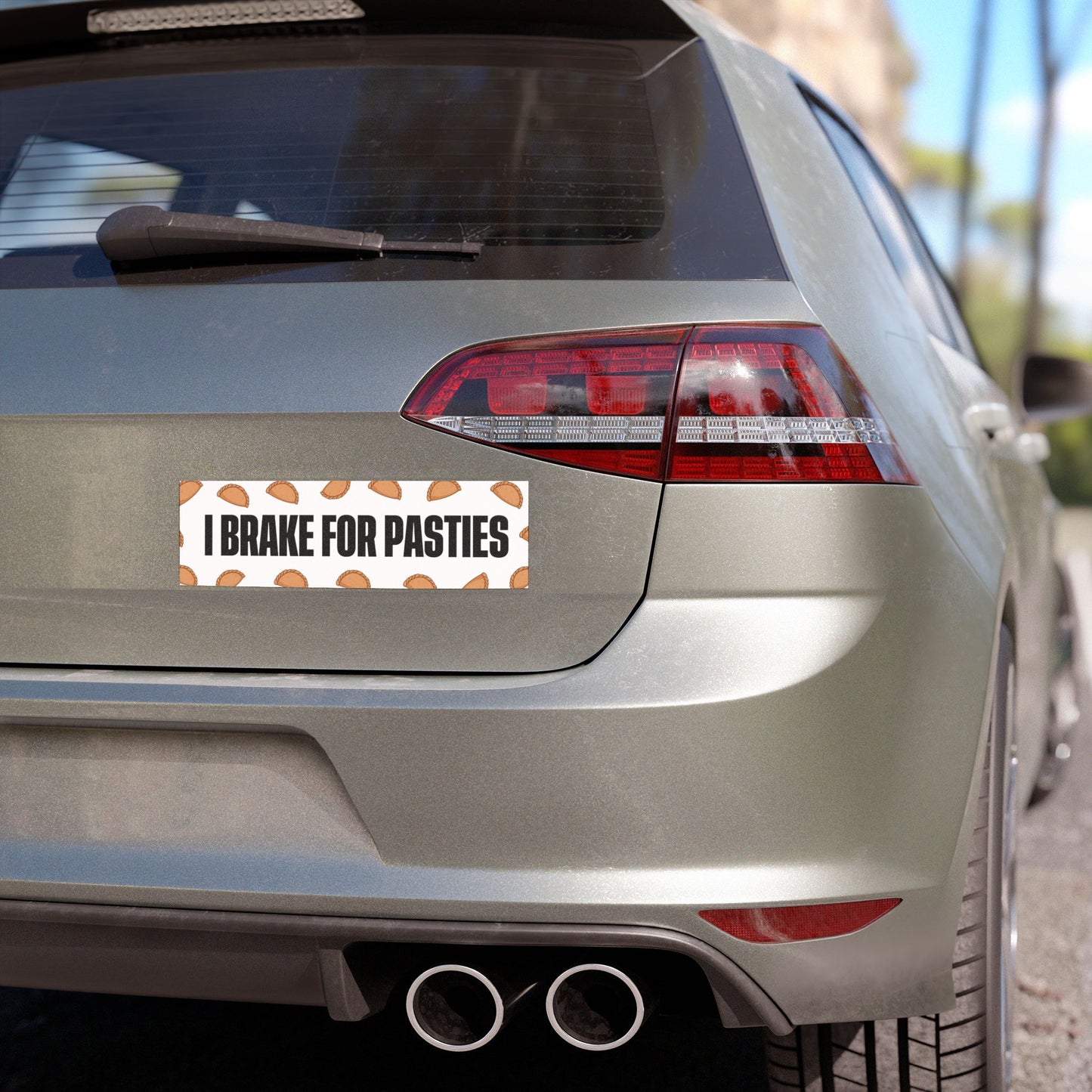 I Brake for Pasties Car Magnet – Funny Michigan Road Trip Magnet, Yooper Pride Accessory