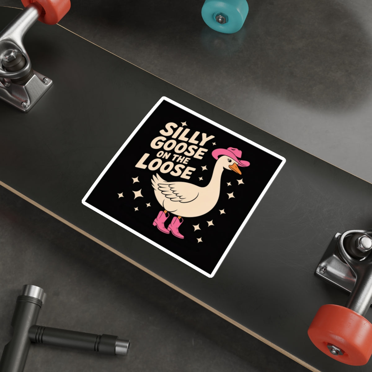 Silly Goose on the Loose Sticker – Die-Cut Vinyl Sticker