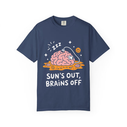 Sun’s Out, Brains Off Tee – Funny Summer Beach Brain Shirt