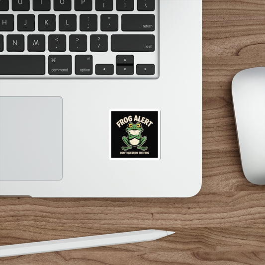 Frog Alert Sticker – Die-Cut Vinyl Sticker