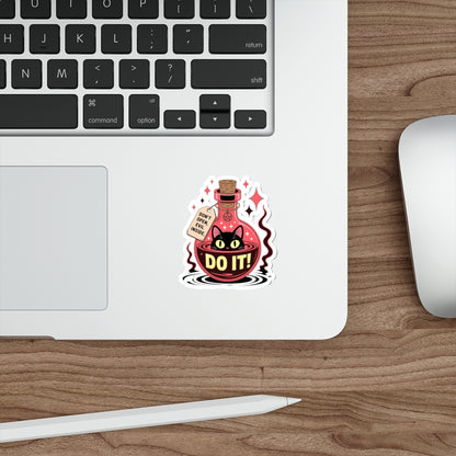 Evil Cat Potion Sticker – Die-Cut Vinyl Sticker
