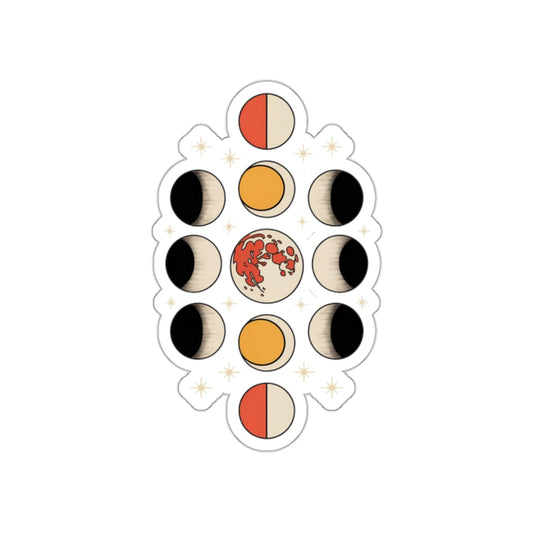 Lunar Phases Sticker – Die-Cut Vinyl Sticker