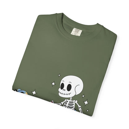 Dino Walk Tee – Skeleton Walking Rainbow Dinosaur Shirt