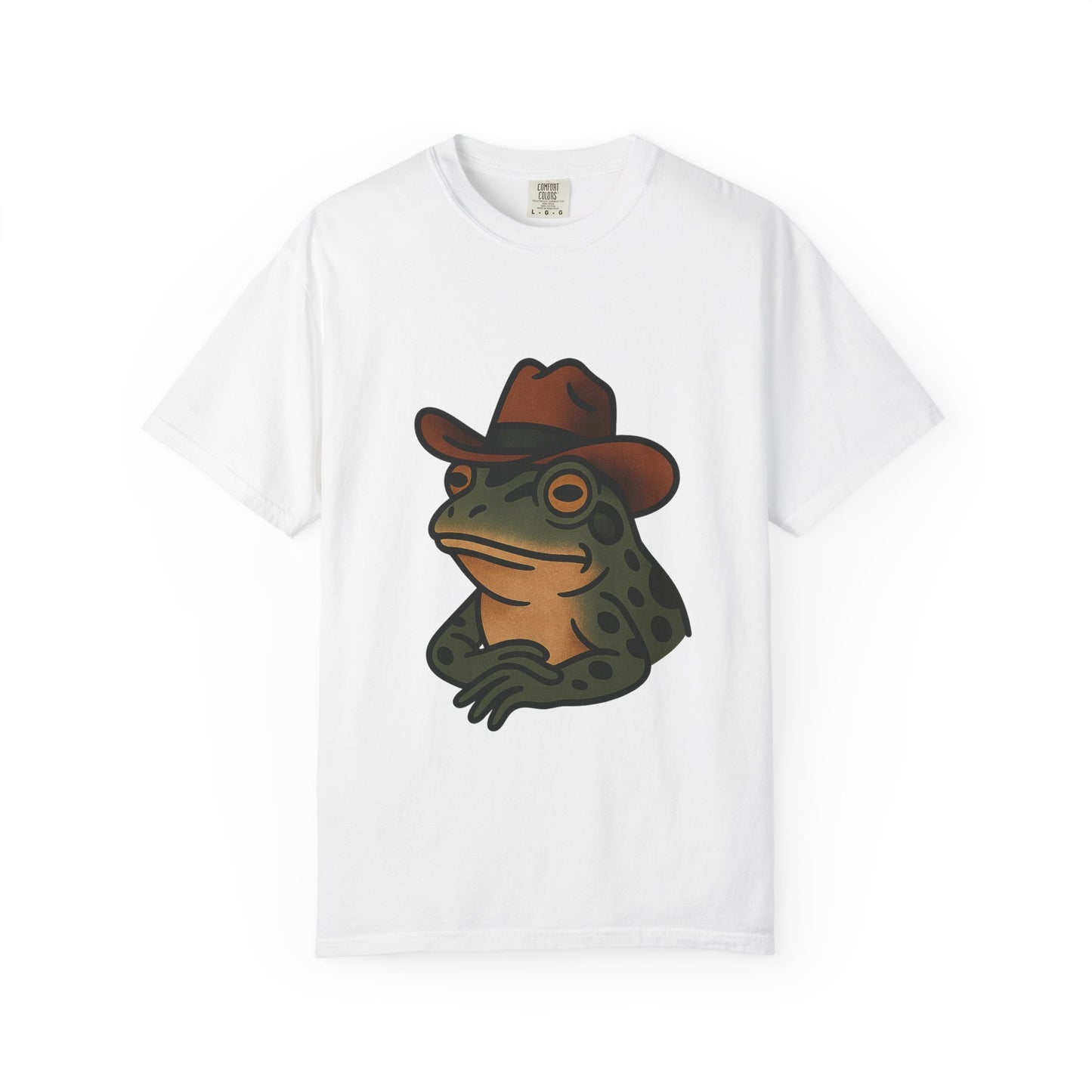 Cowboy Frog Tattoo Tee – Comfort Colors Unisex Garment-Dyed T-Shirt