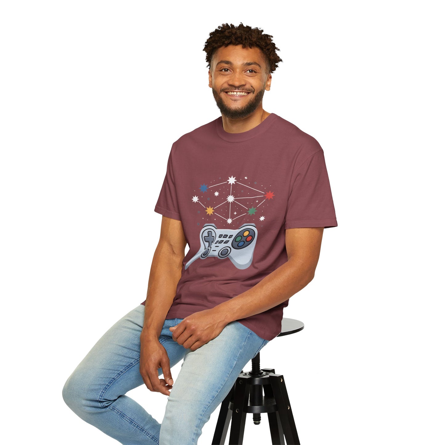 Game Galaxy Tee – Cosmic Gaming Controller Comfort Colors T-Shirt