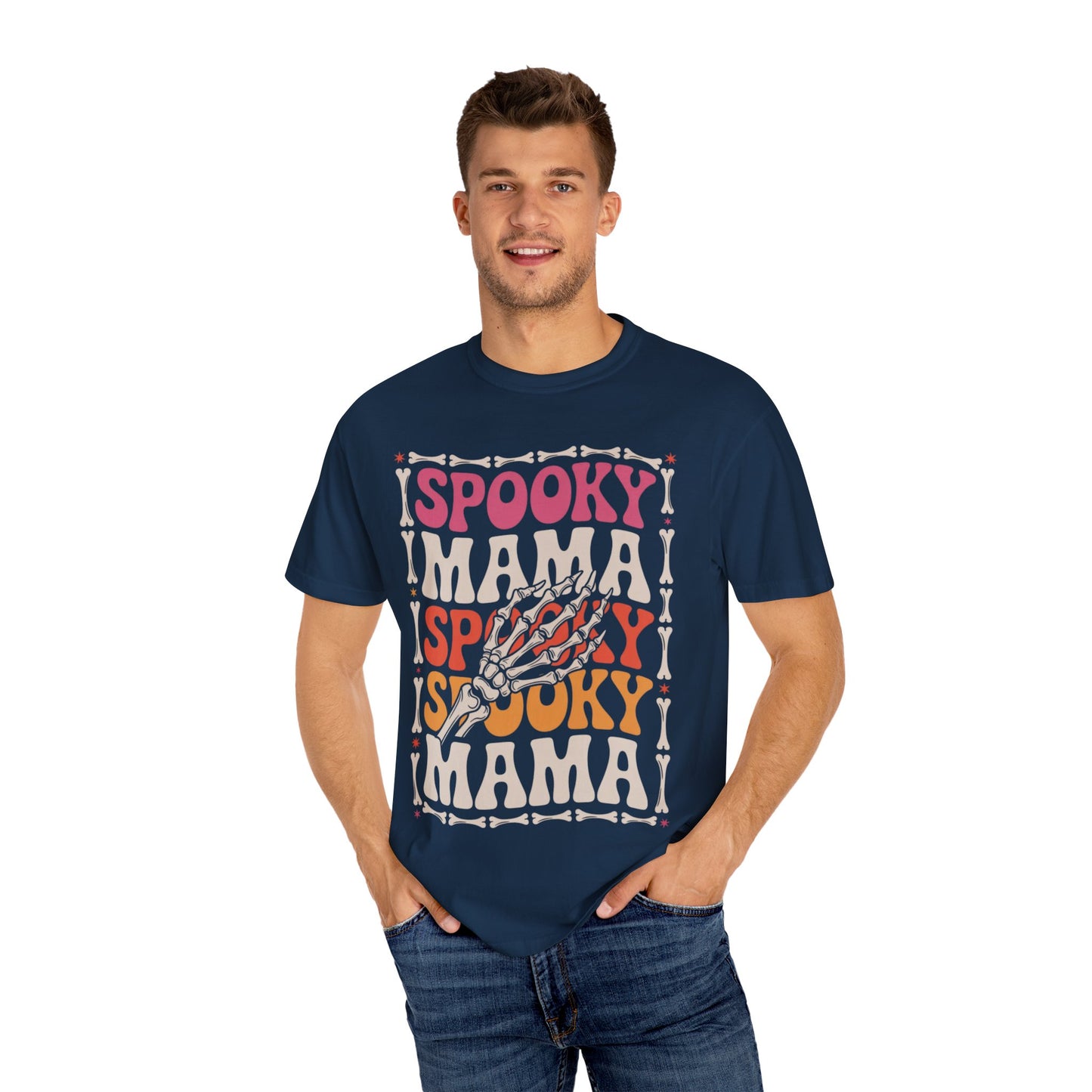 Spooky Mama Tee – Retro Halloween Skeleton Shirt