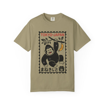 Tokyo Banana Gorilla Tee – Japanese Stamp-Inspired Comfort Colors T-Shirt