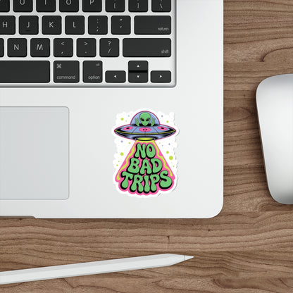 No Bad Trips Alien Sticker – Die-Cut Vinyl Sticker