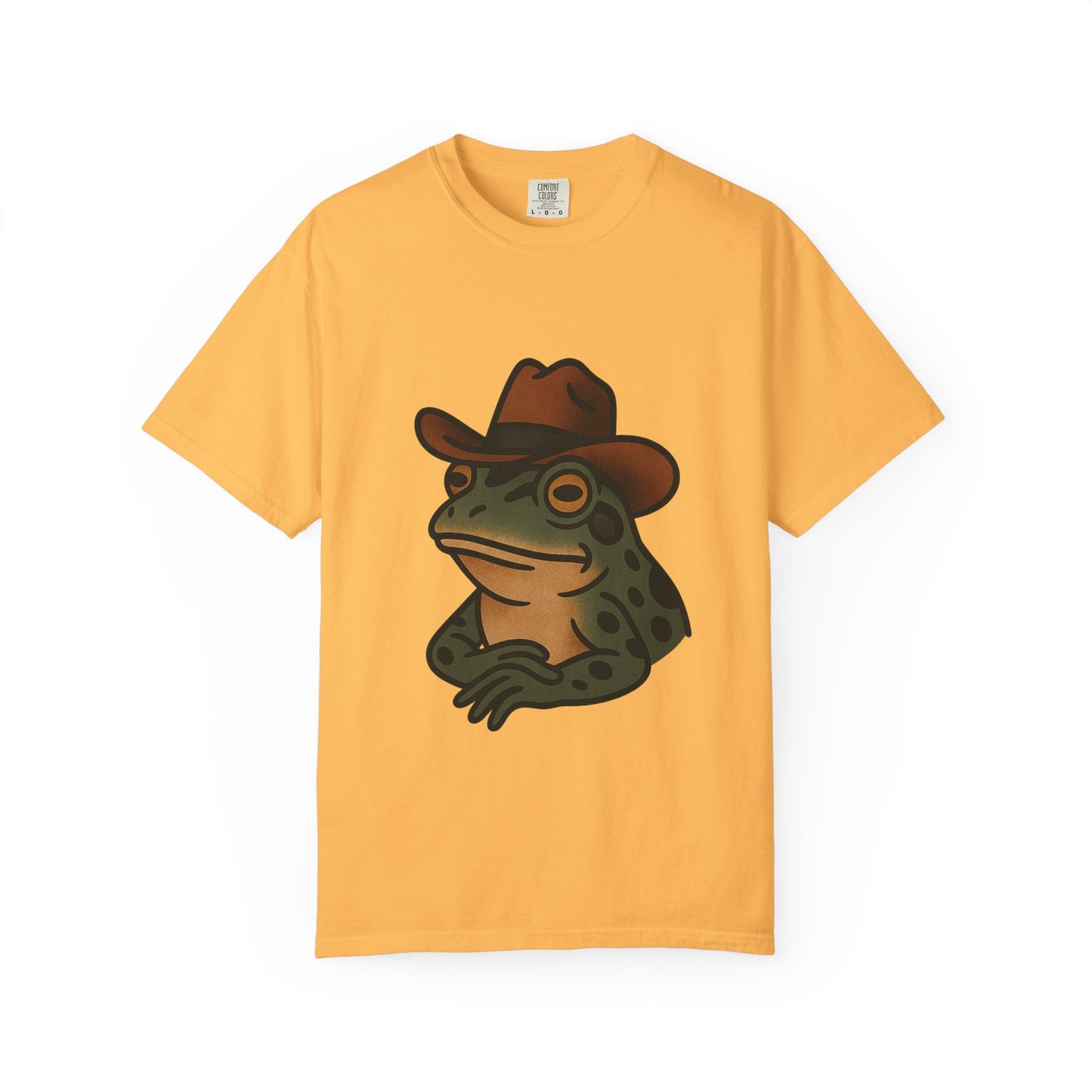 Cowboy Frog Tattoo Tee – Comfort Colors Unisex Garment-Dyed T-Shirt
