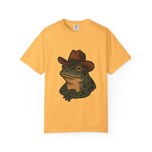 Cowboy Frog Tattoo Tee – Comfort Colors Unisex Garment-Dyed T-Shirt