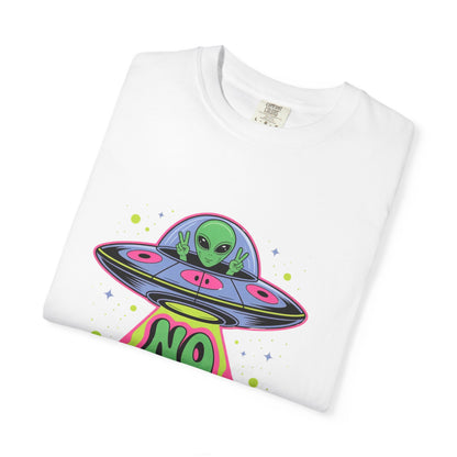 No Bad Trips Alien Tee – Psychedelic UFO Comfort Colors Shirt