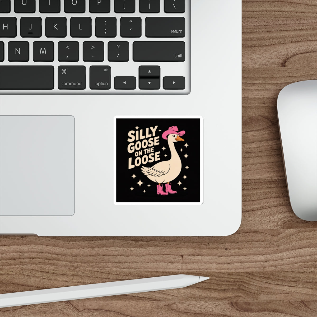 Silly Goose on the Loose Sticker – Die-Cut Vinyl Sticker