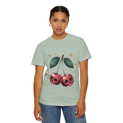 Cherry Skulls Tee – Dark Fruit Comfort Colors Graphic T-Shirt