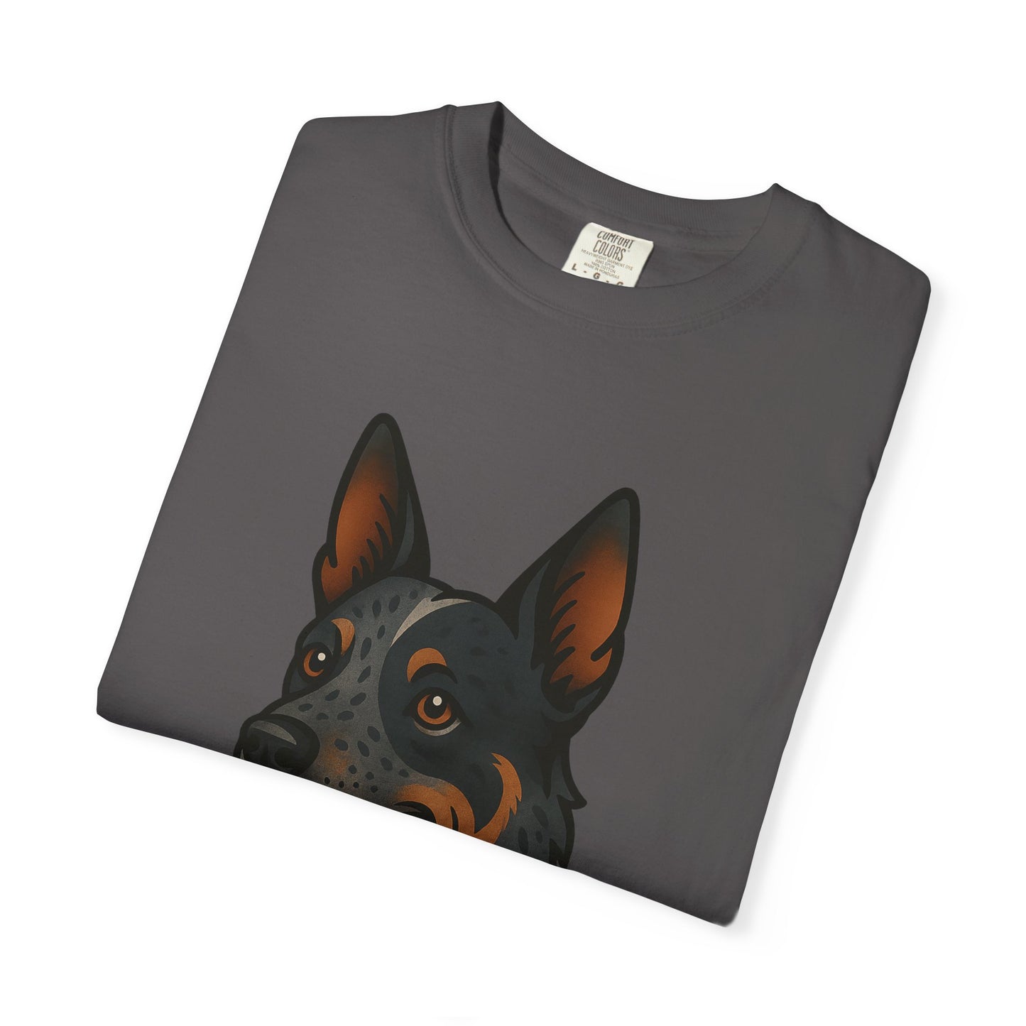 Australian Cattle Dog Floral Tattoo Tee – Comfort Colors Unisex Garment-Dyed T-Shirt