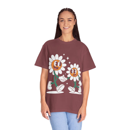 Flower Friends Tee – Retro Cartoon Daisy T-Shirt