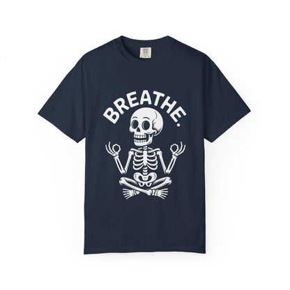 Breathe Skeleton Yoga Tee – Meditating Bones Shirt