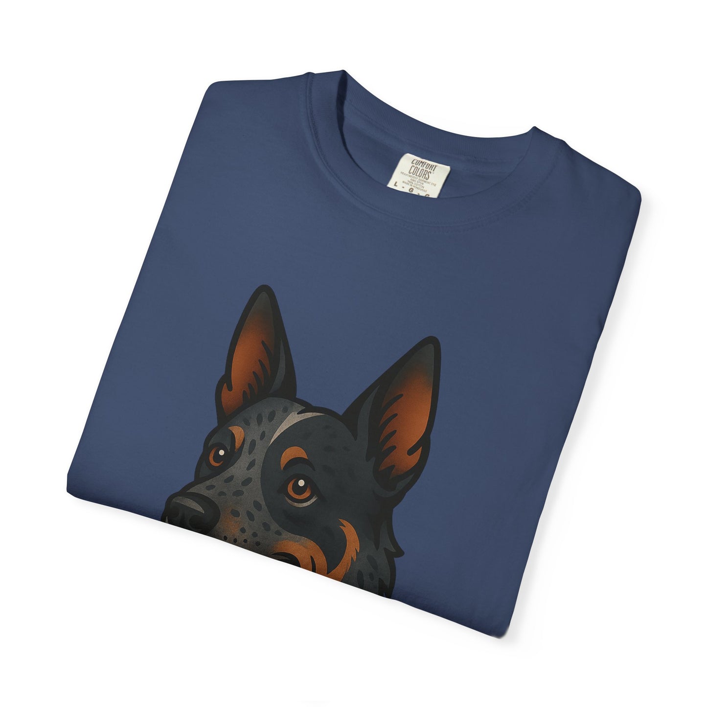 Australian Cattle Dog Floral Tattoo Tee – Comfort Colors Unisex Garment-Dyed T-Shirt