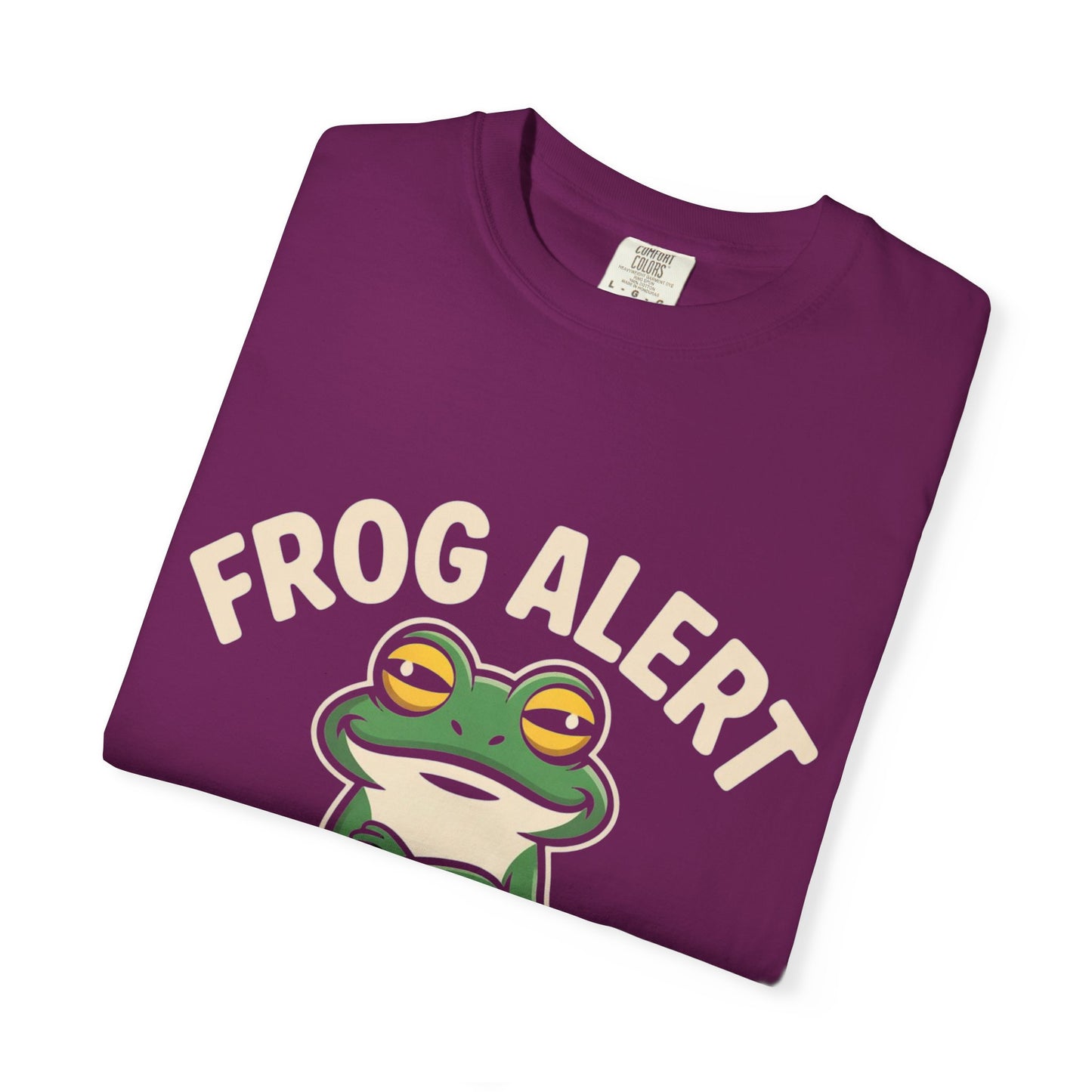 Frog Alert Tee – Funny Amphibian Graphic Comfort Colors T-Shirt