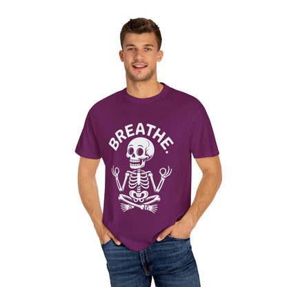 Breathe Skeleton Yoga Tee – Meditating Bones Shirt