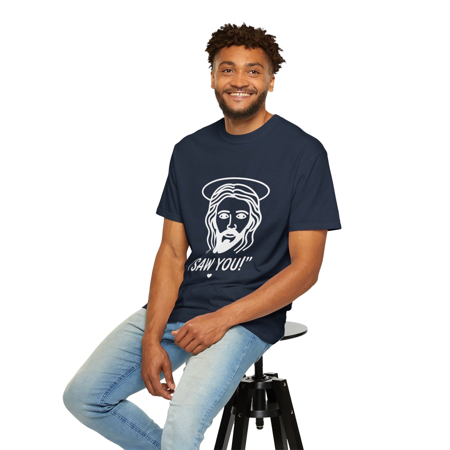I Saw You Jesus Tee – Funny Minimal Christian Graphic Shirt