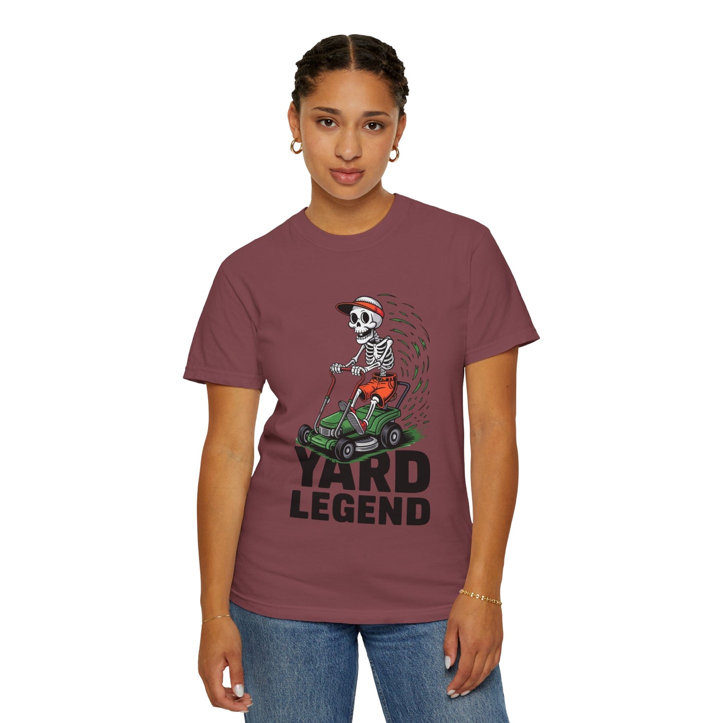 Yard Legend Skeleton Tee – Funny Lawn Mowing Comfort Colors T-Shirt