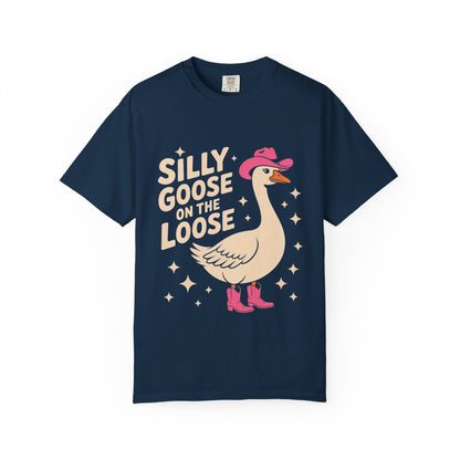 Silly Goose on the Loose Tee – Funny Cowboy Comfort Colors T-Shirt