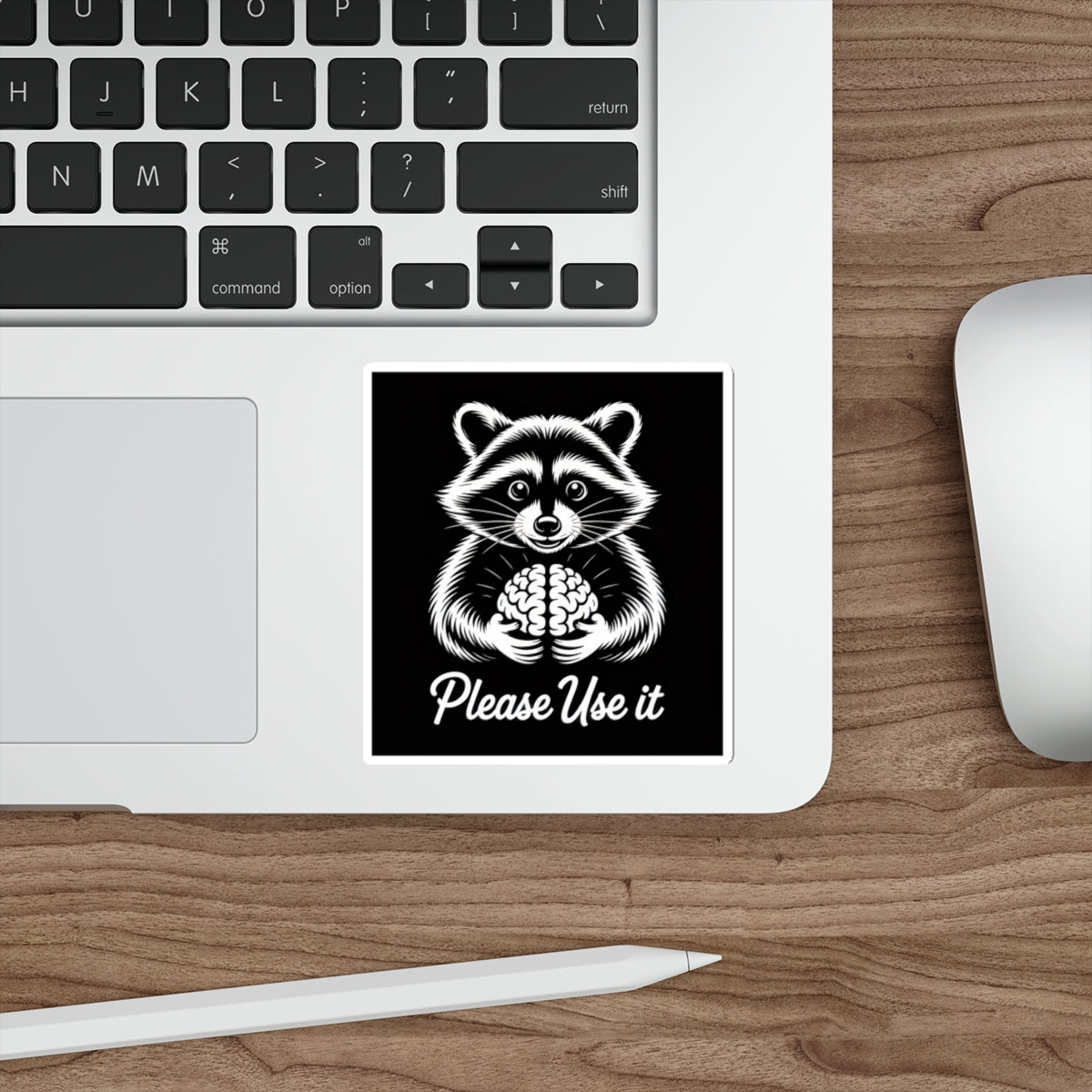 Please Use It Raccoon Sticker – Die-Cut Vinyl Sticker
