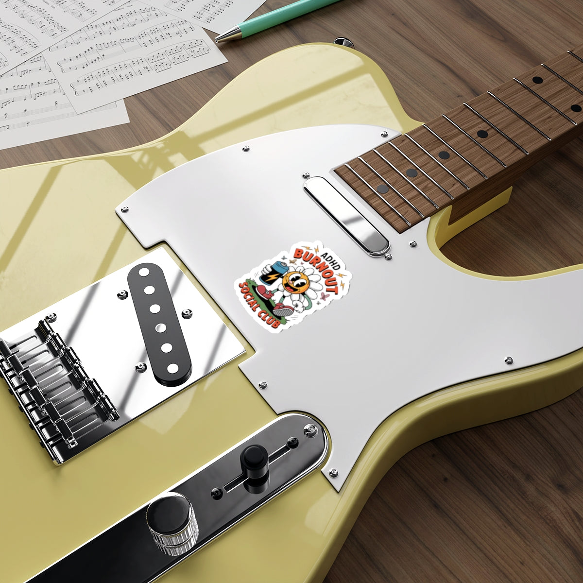 ADHD Burnout Social Club Sticker – Die-Cut Vinyl Sticker
