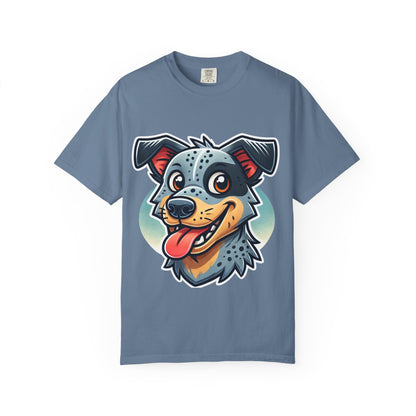 Comfort Colors Unisex Garment-Dyed T-Shirt | Hand-Drawn Blue Heeler (Australian Cattle Dog) Graphic Tee
