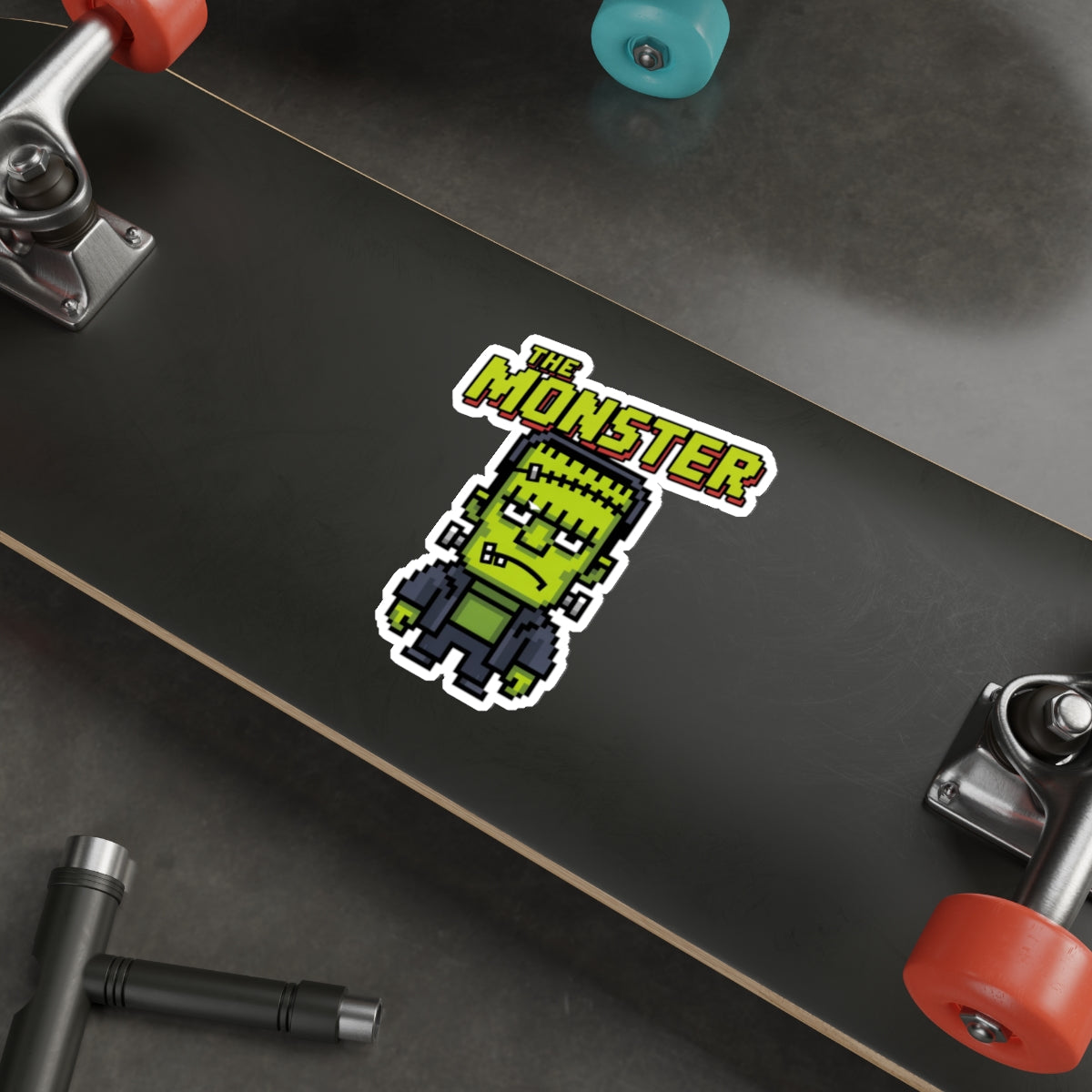 Monster Pixel Art Sticker – Die-Cut Vinyl Sticker