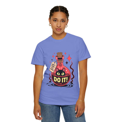 Evil Cat Potion Tee – Gothic Bottle Familiar Comfort Colors T-Shirt