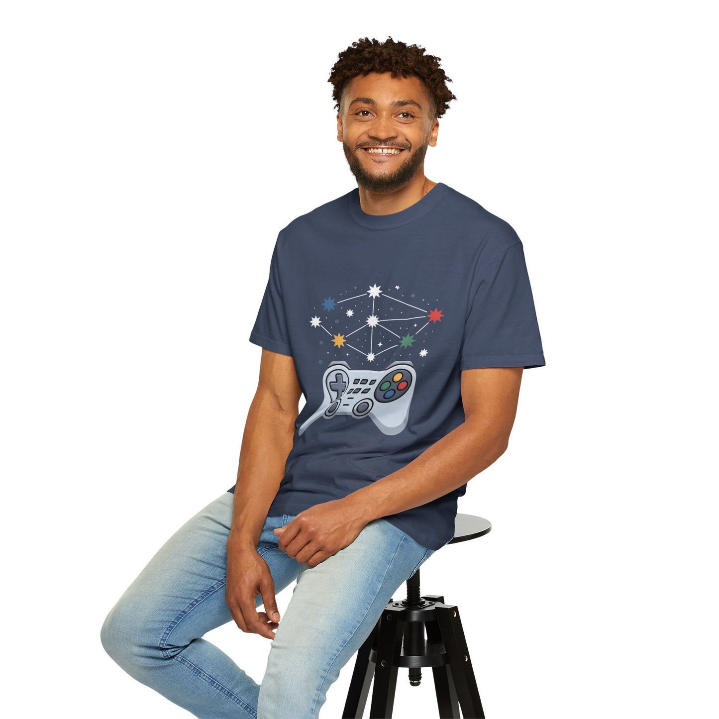 Game Galaxy Tee – Cosmic Gaming Controller Comfort Colors T-Shirt