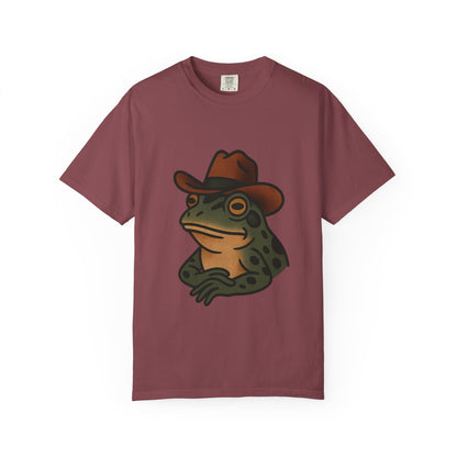 Cowboy Frog Tattoo Tee – Comfort Colors Unisex Garment-Dyed T-Shirt