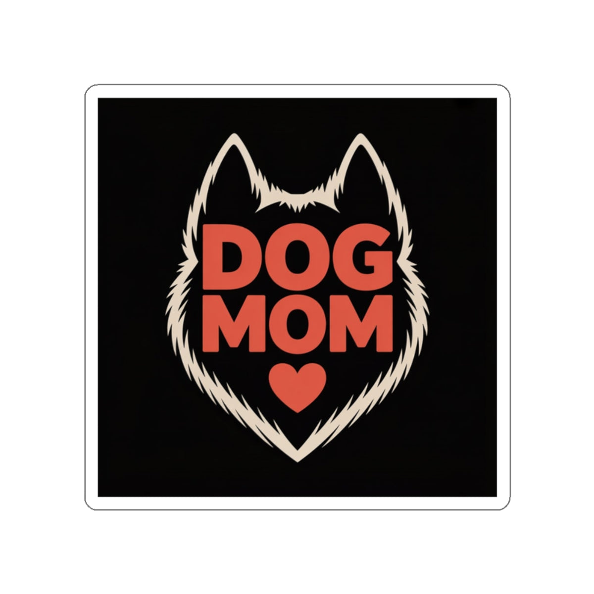 Dog Mom Heart Sticker – Die-Cut Vinyl Sticker