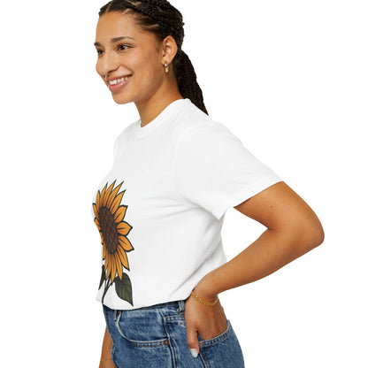 Sunflower Flash Tattoo Tee – Comfort Colors Unisex Garment-Dyed T-Shirt