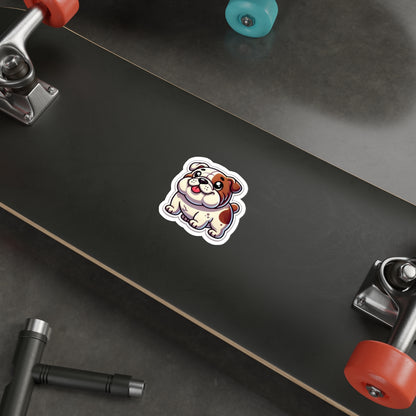 Cartoon Bulldog Sticker – Cute Chubby Puppy Vinyl Decal