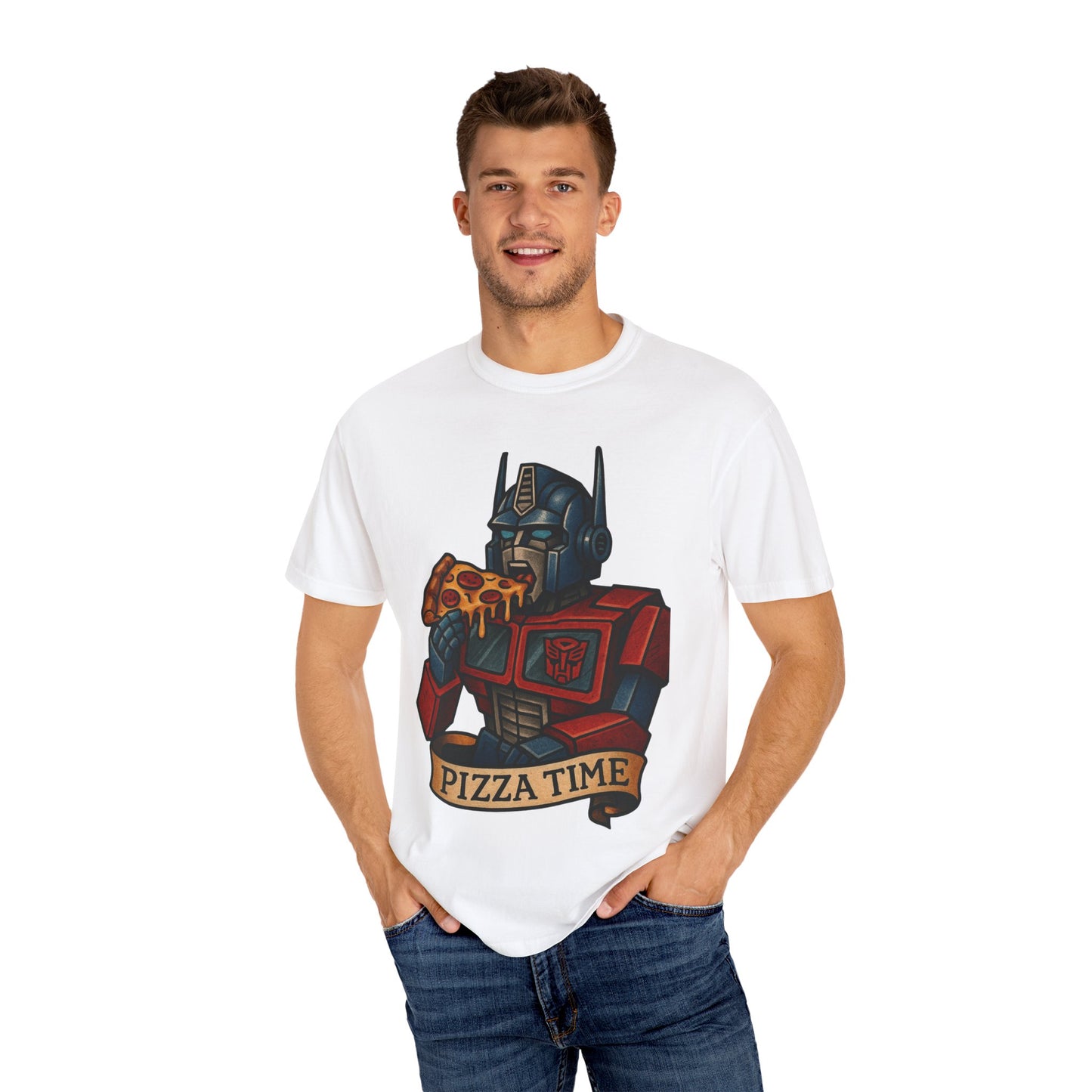 Pizza Time Bot Tee – Comfort Colors Unisex Garment-Dyed T-Shirt
