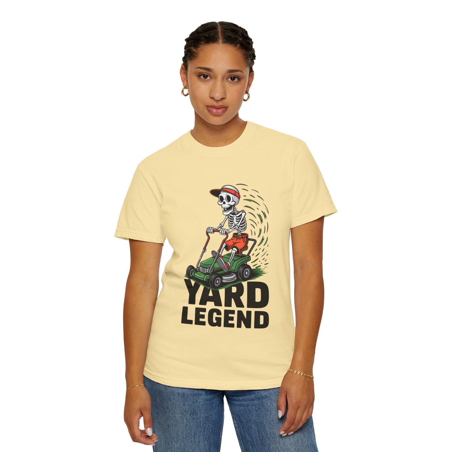 Yard Legend Skeleton Tee – Funny Lawn Mowing Comfort Colors T-Shirt