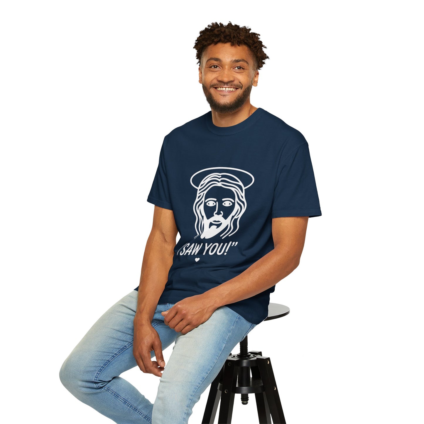 I Saw You Jesus Tee – Funny Minimal Christian Graphic Shirt